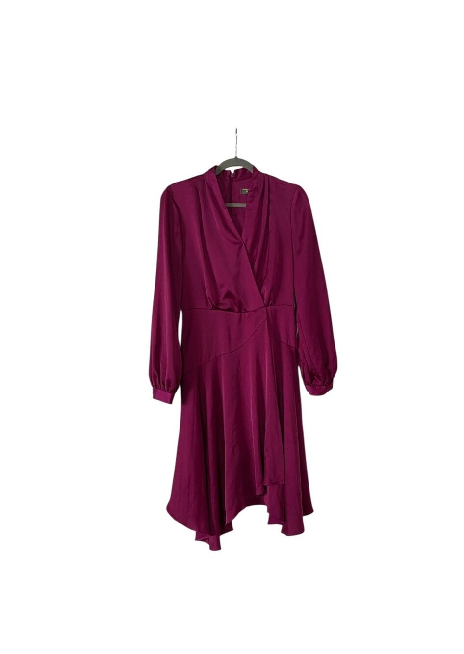 Melonie T Burgundy Dress Size 8 Long Sleeve